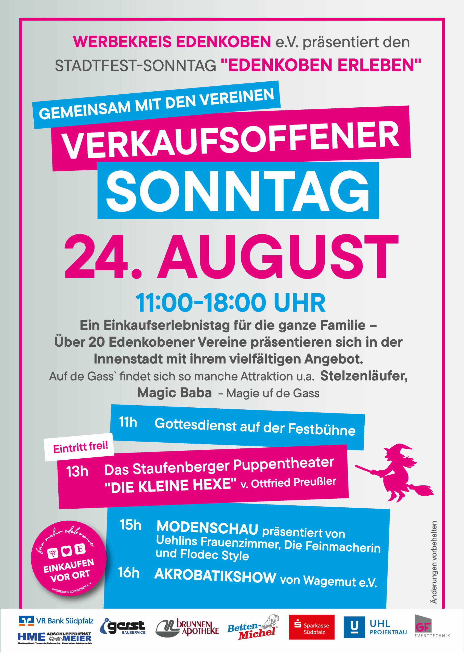 Verkaufsoffener Sonntag Edenkoben 24.08.25